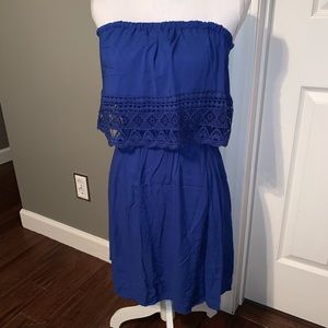Xhilaration- Royal Blue Strapless Dress